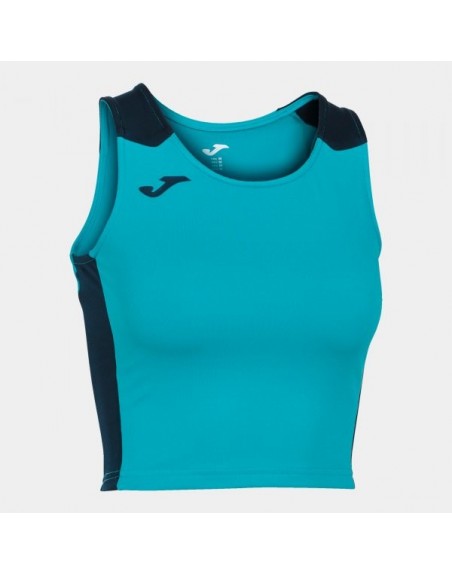 RECORD II TOP FLUOR TURQUOISE-NAVY