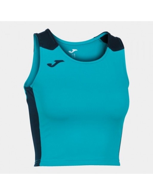 RECORD II TOP FLUOR TURQUOISE-NAVY