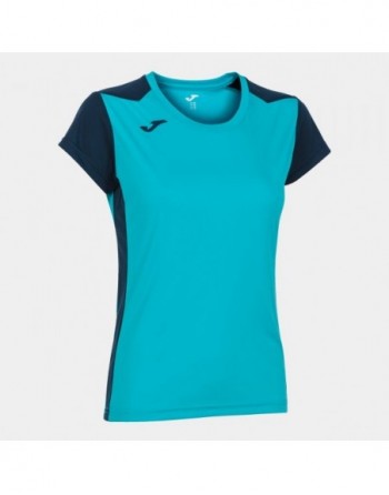 RECORD II SHORT SLEEVE T-SHIRT FLUOR TURQUOISE-NAVY