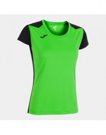 RECORD II SHORT SLEEVE T-SHIRT FLUOR GREEN BLACK