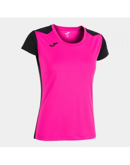 RECORD II SHORT SLEEVE T-SHIRT FLUOR PINK BLACK