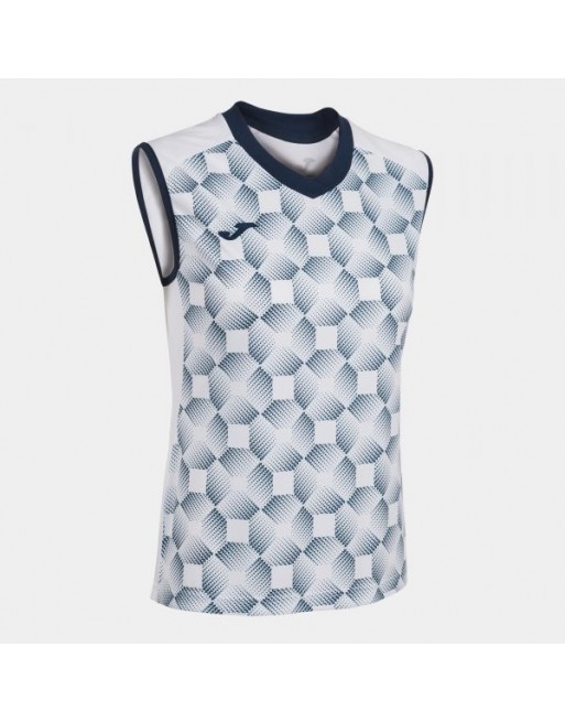 SUPERNOVA III SLEEVELESS SHIRT WHITE NAVY