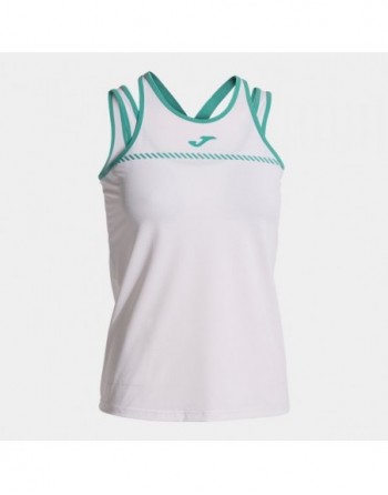 SMASH TANK TOP WHITE TURQUOISE