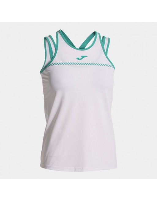 SMASH TANK TOP WHITE TURQUOISE