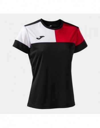 CREW V SHORT SLEEVE T-SHIRT BLACK RED WHITE