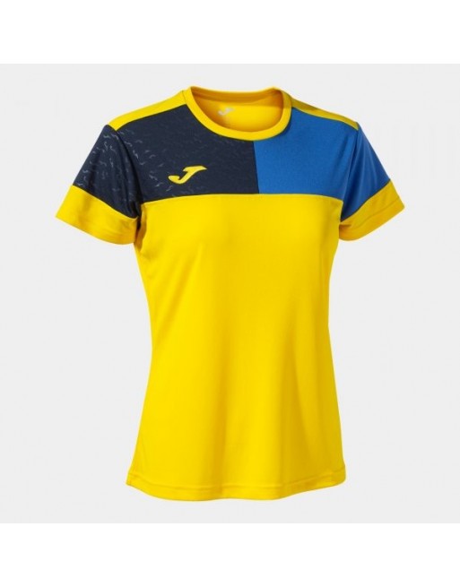 CREW V SHORT SLEEVE T-SHIRT YELLOW ROYAL NAVY