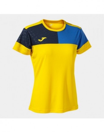 CREW V SHORT SLEEVE T-SHIRT YELLOW ROYAL NAVY