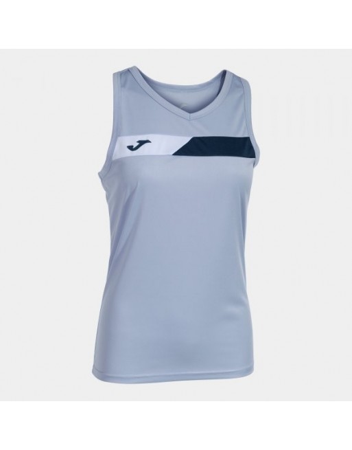 COURT SLEEVELESS SHIRT SKY BLUE NAVY WHITE