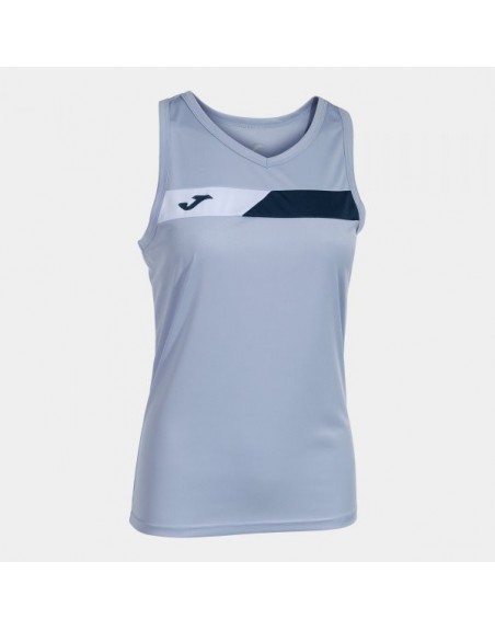 COURT SLEEVELESS SHIRT SKY BLUE NAVY WHITE
