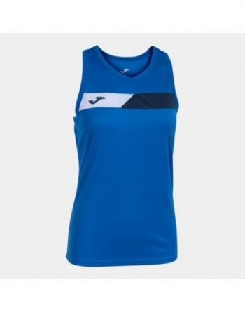 COURT SLEEVELESS SHIRT ROYAL NAVY WHITE