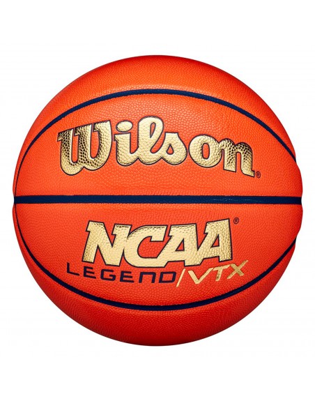 BALÓN BALONCESTO WILSON NCAA LEGEND VTX BSKT ORANGE/GOLD TALLA 7