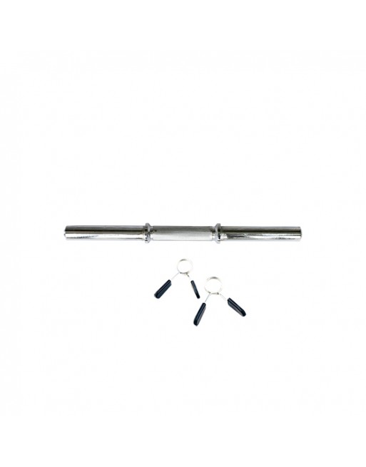 BARRA MANCUERNA 45CM CON FIJACIONES MUELLE